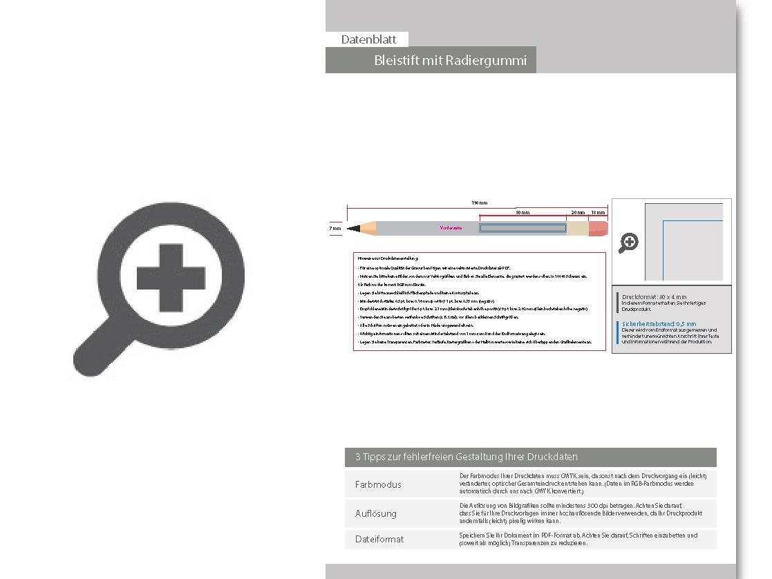 Product Bild stabiler_premium-bleistift_mit_radiergummi_rund__mit_einseitiger_lasergravur